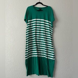 J.Crew Striped Midi-dress (3X)